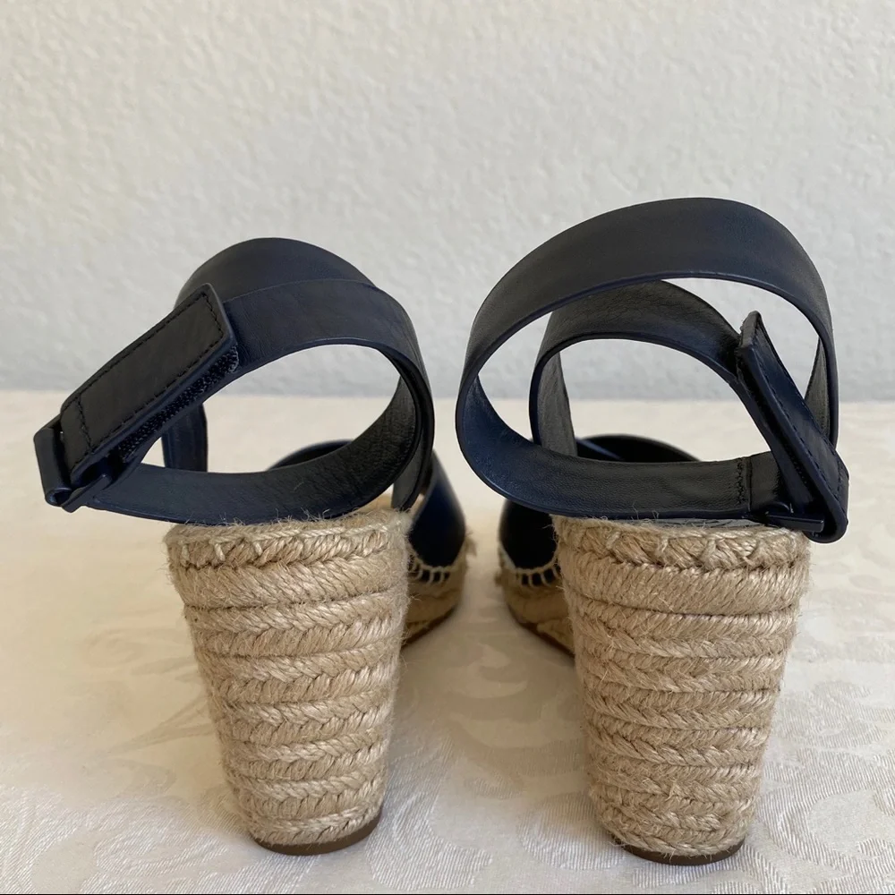 Tory Burch Bima Leather wedge Espadrille Sandal